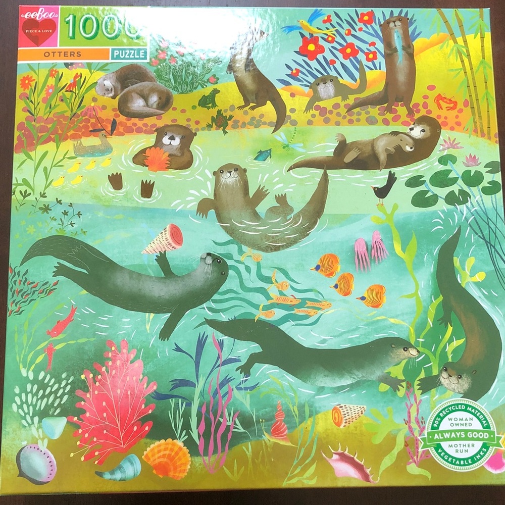 EeBoo Otters 1000 piece puzzle